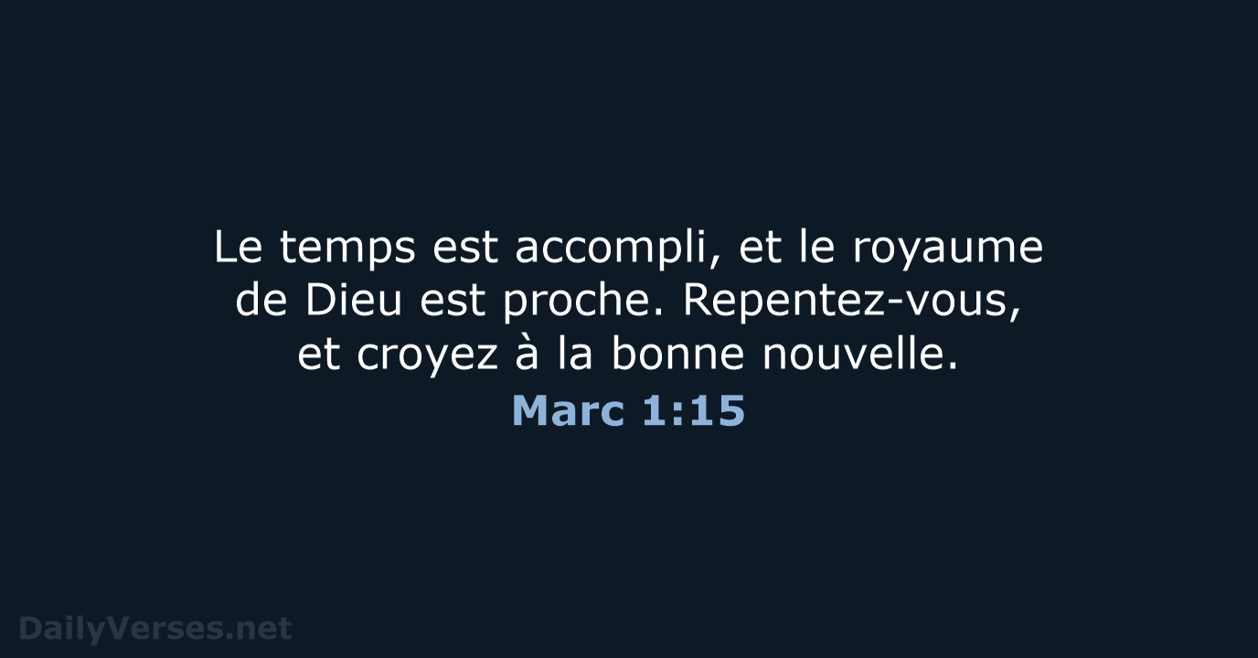 Marc 1:15 - NEG79