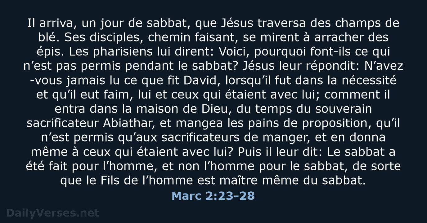 Marc 2:23-28 - NEG79