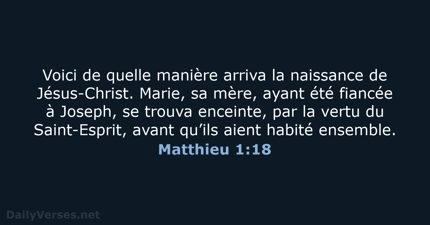 Matthieu 1:18 - NEG79