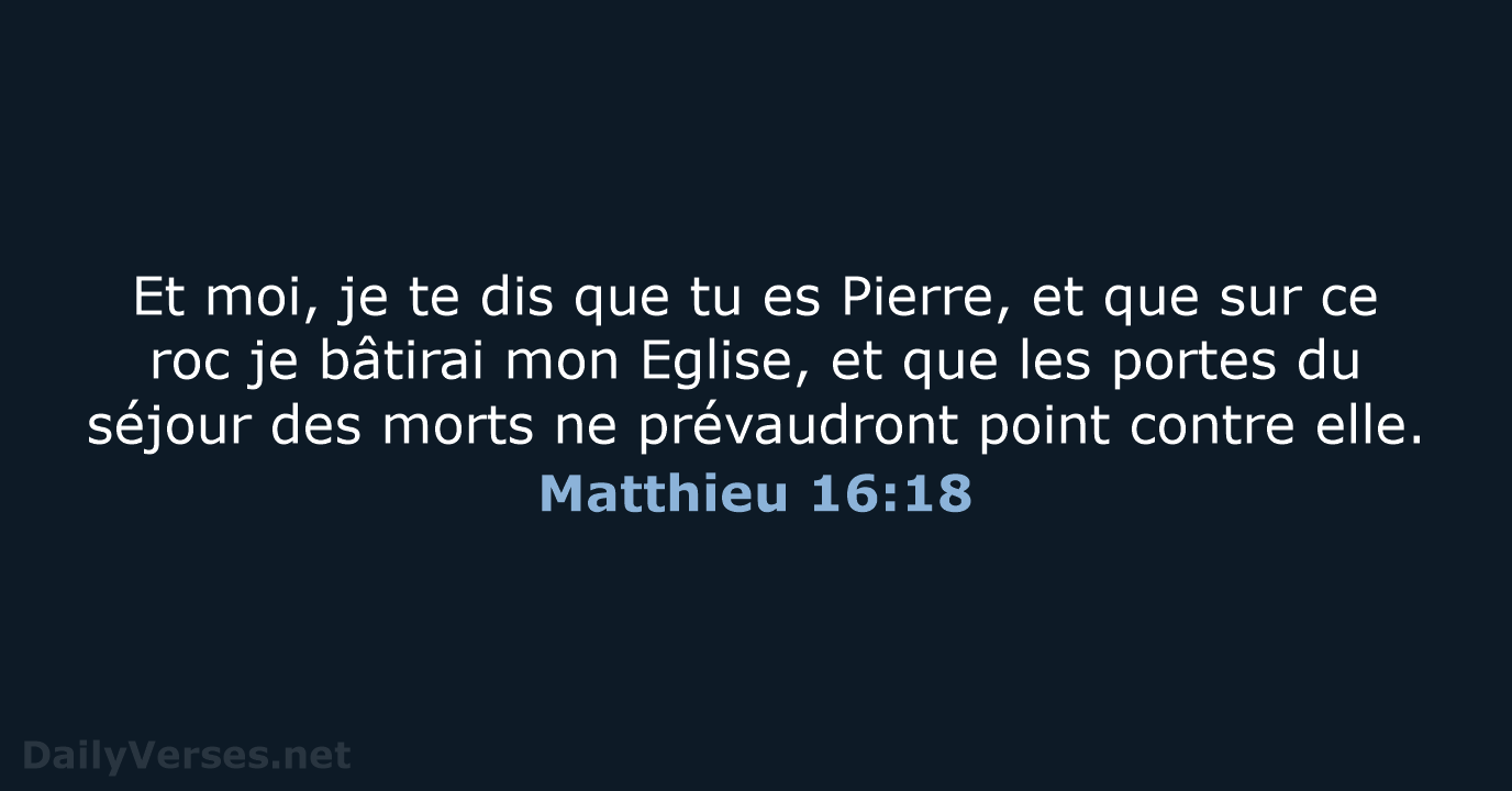Matthieu 16:18 - NEG79