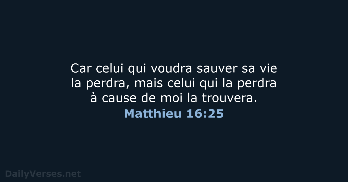 Matthieu 16:25 - NEG79