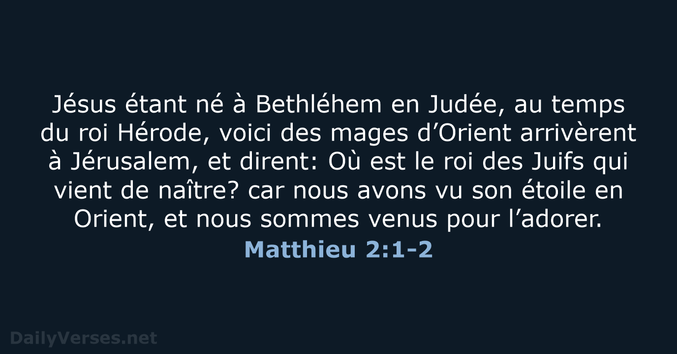 Matthieu 2:1-2 - NEG79