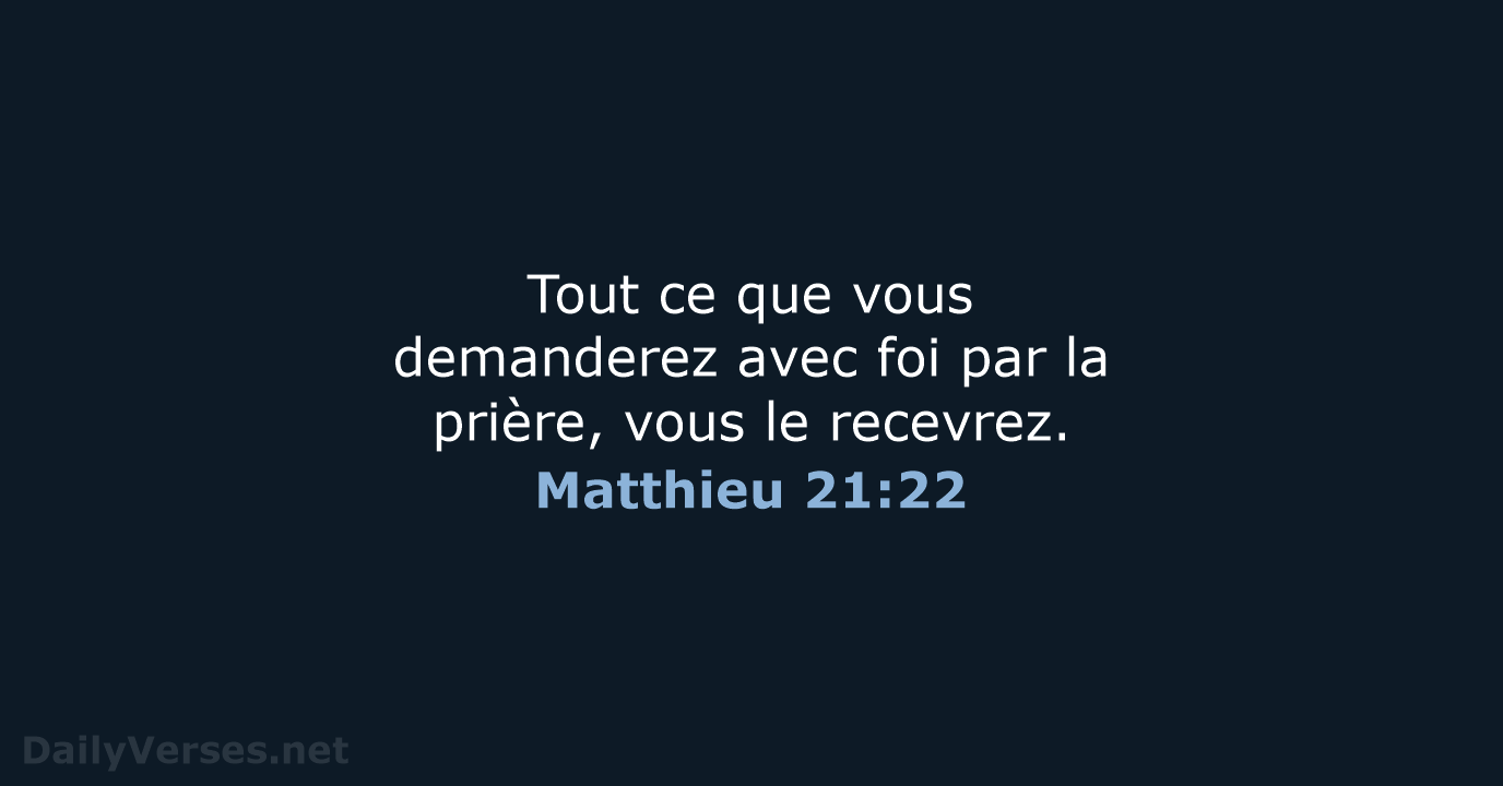 Matthieu 21:22 - NEG79