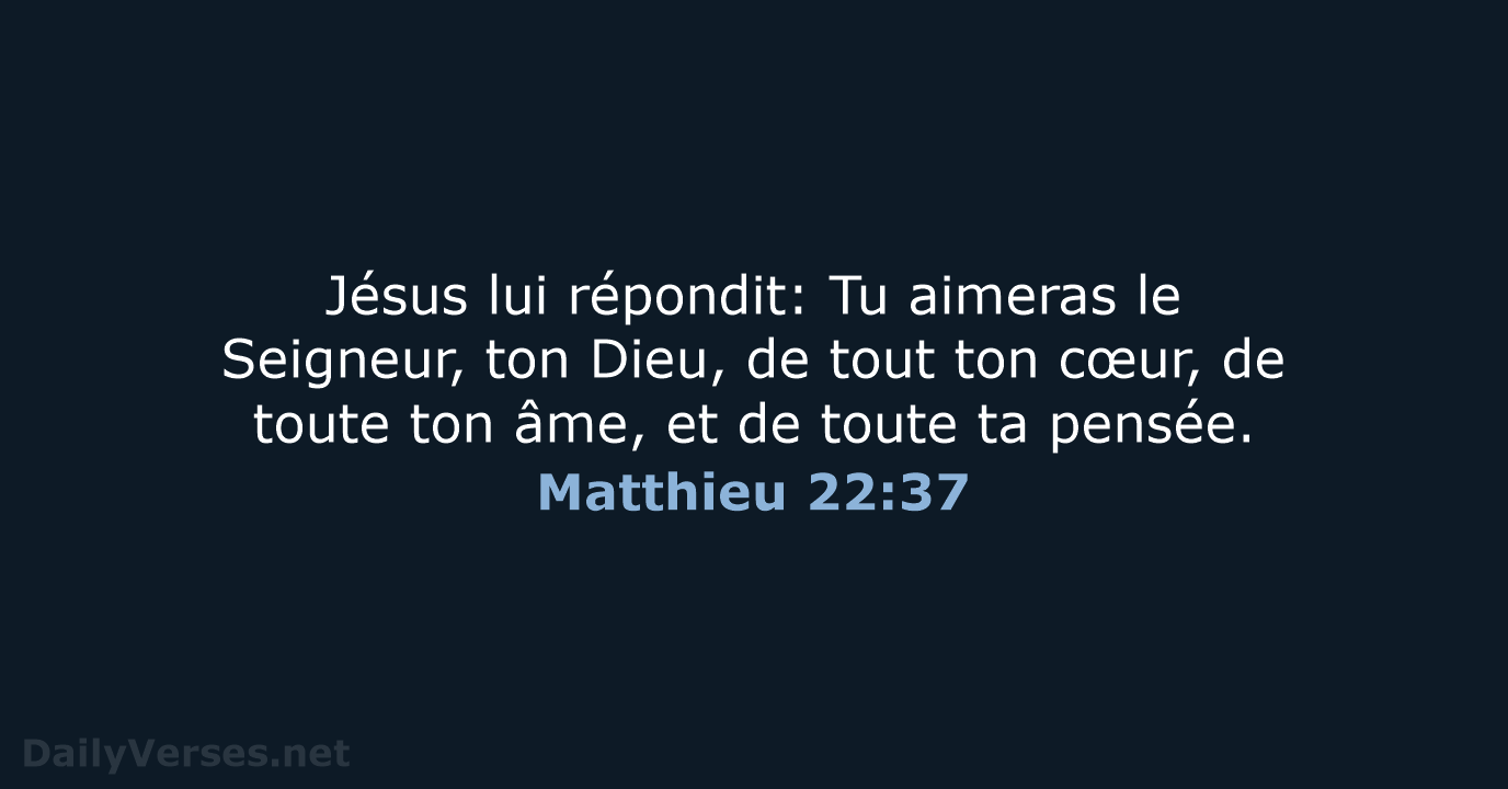 Matthieu 22:37 - NEG79