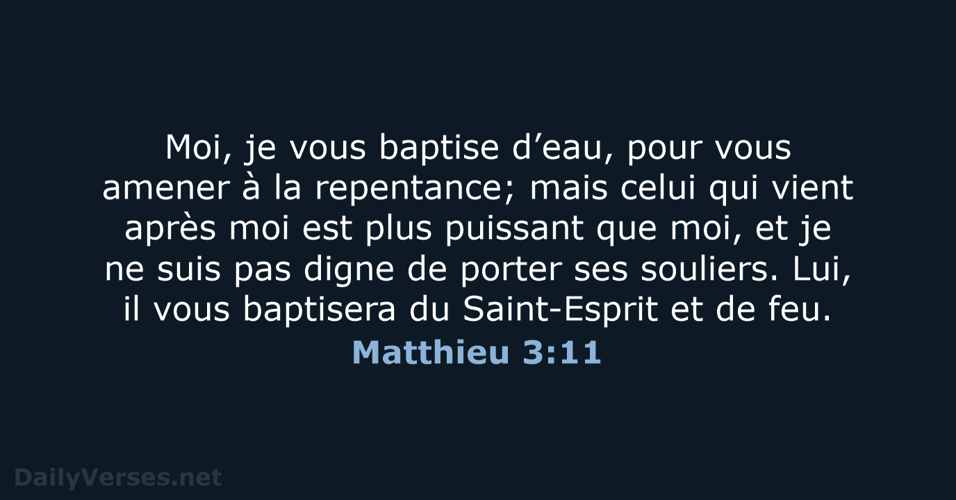 Matthieu 3:11 - NEG79