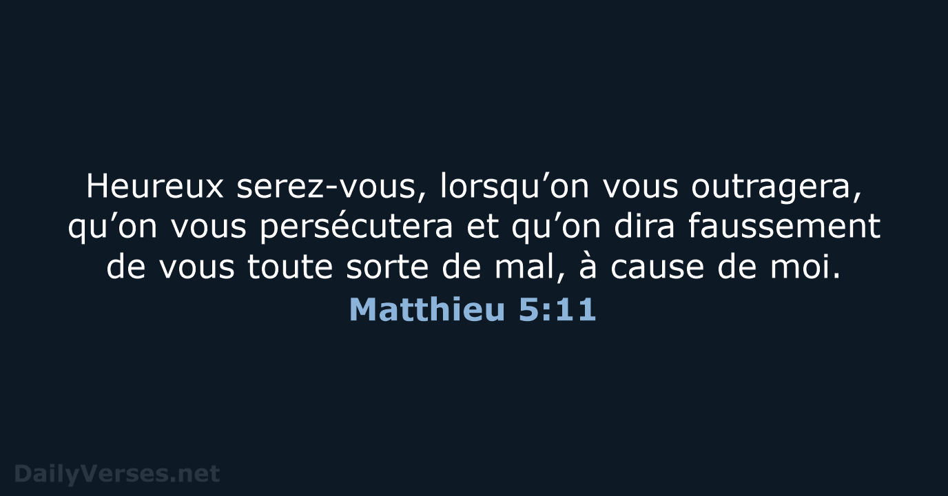 Matthieu 5:11 - NEG79