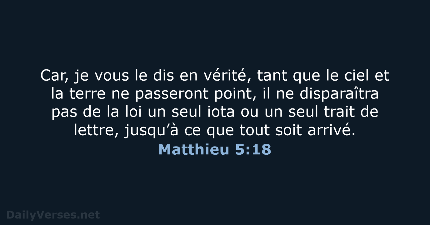Matthieu 5:18 - NEG79