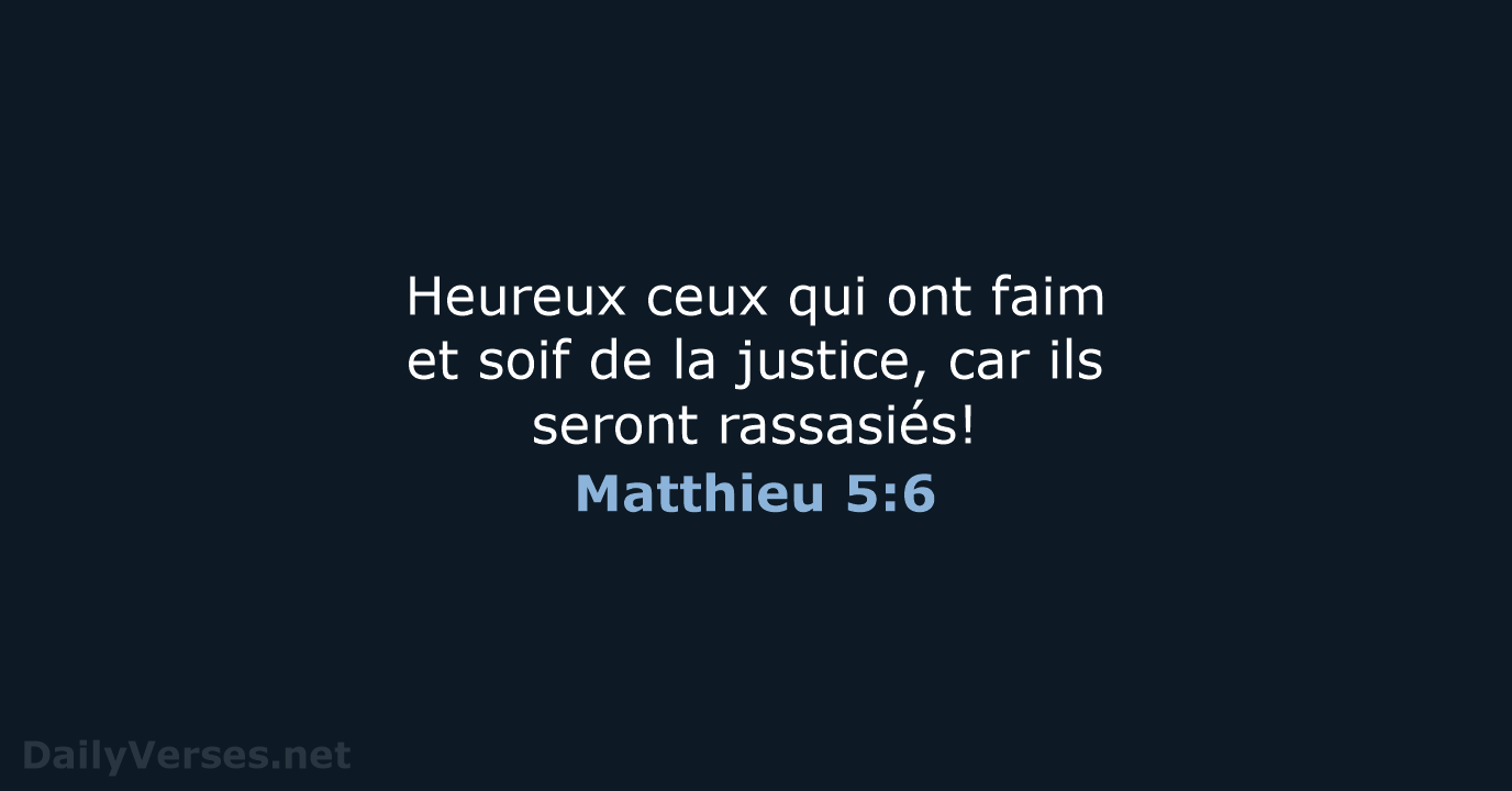 Matthieu 5:6 - NEG79