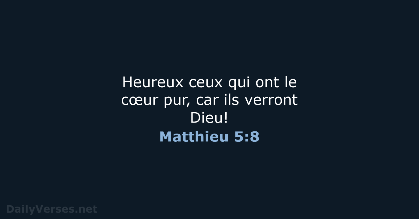 Matthieu 5:8 - NEG79
