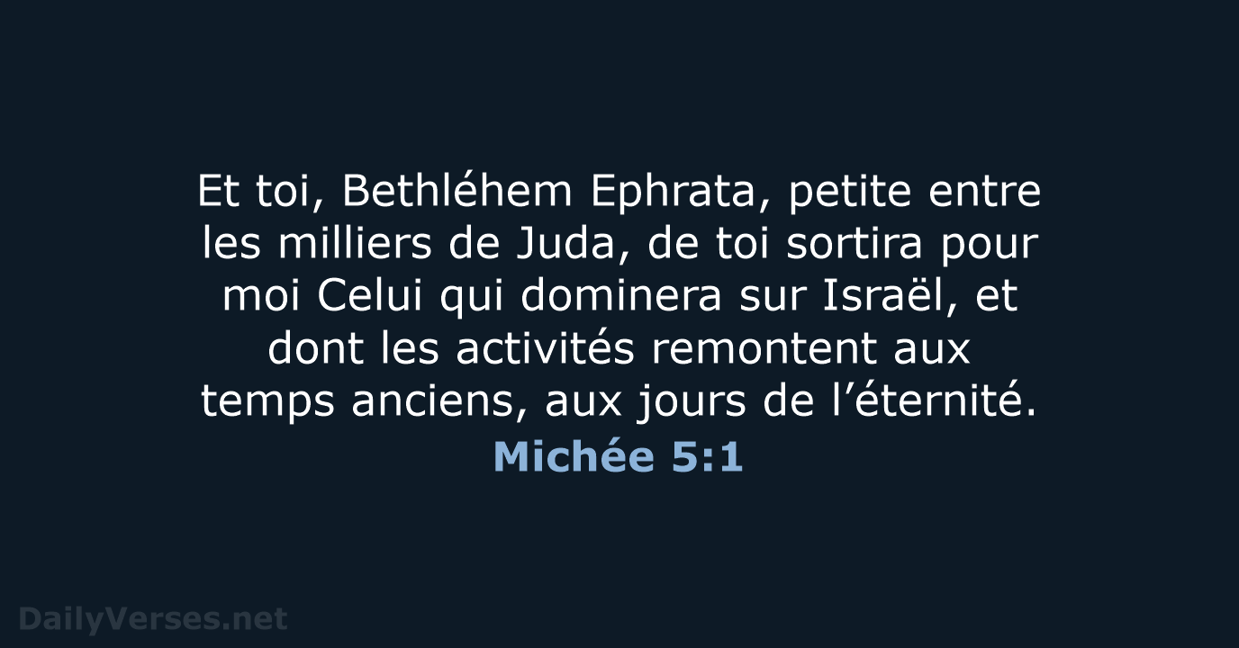 Michée 5:1 - NEG79
