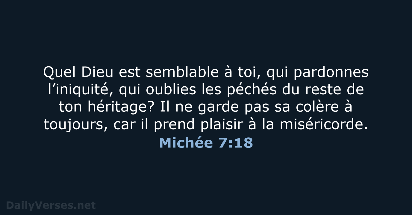 Michée 7:18 - NEG79