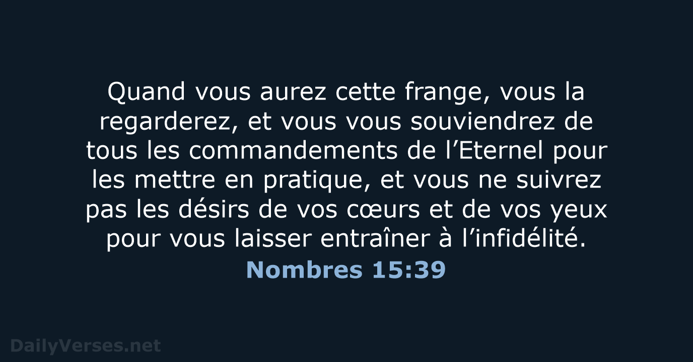 Nombres 15:39 - NEG79