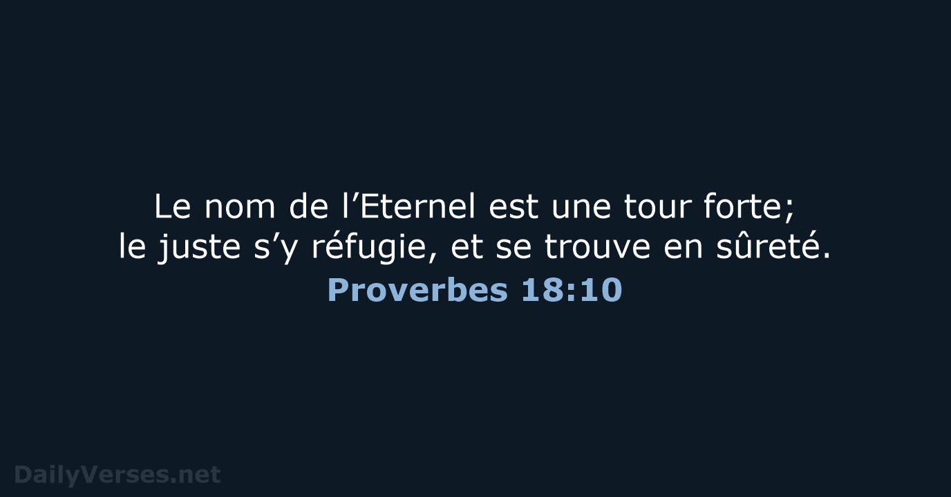 Proverbes 18:10 - NEG79