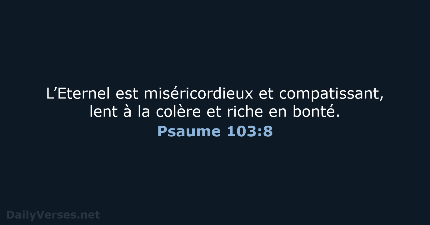 Psaume 103:8 - NEG79