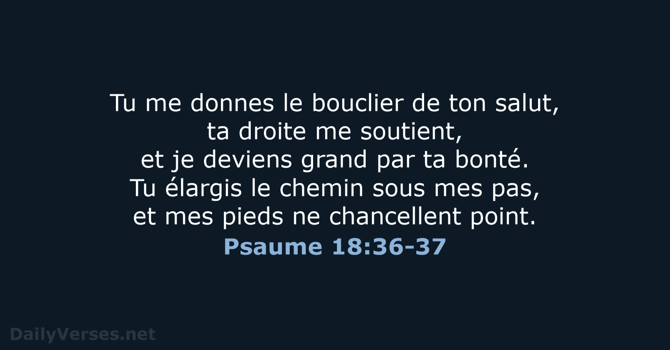 Psaume 18:36-37 - NEG79
