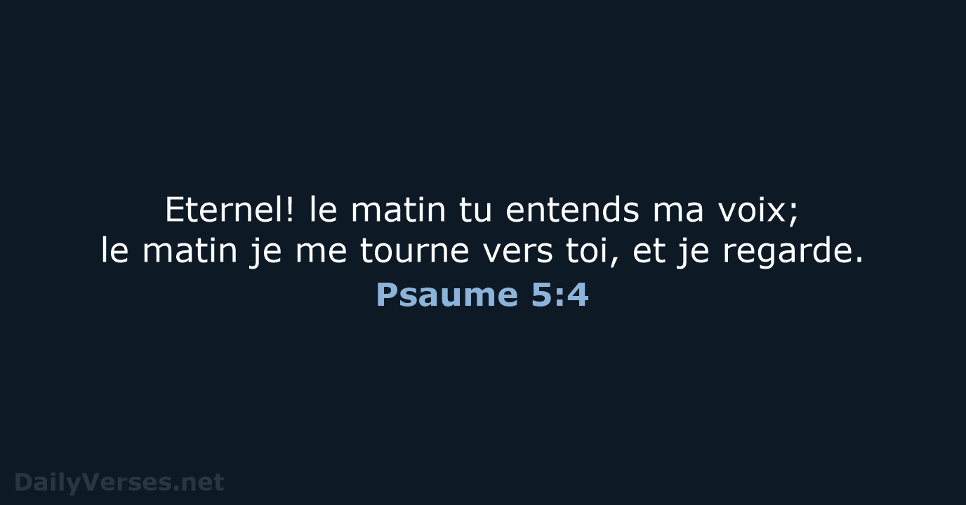 Psaume 5:4 - NEG79