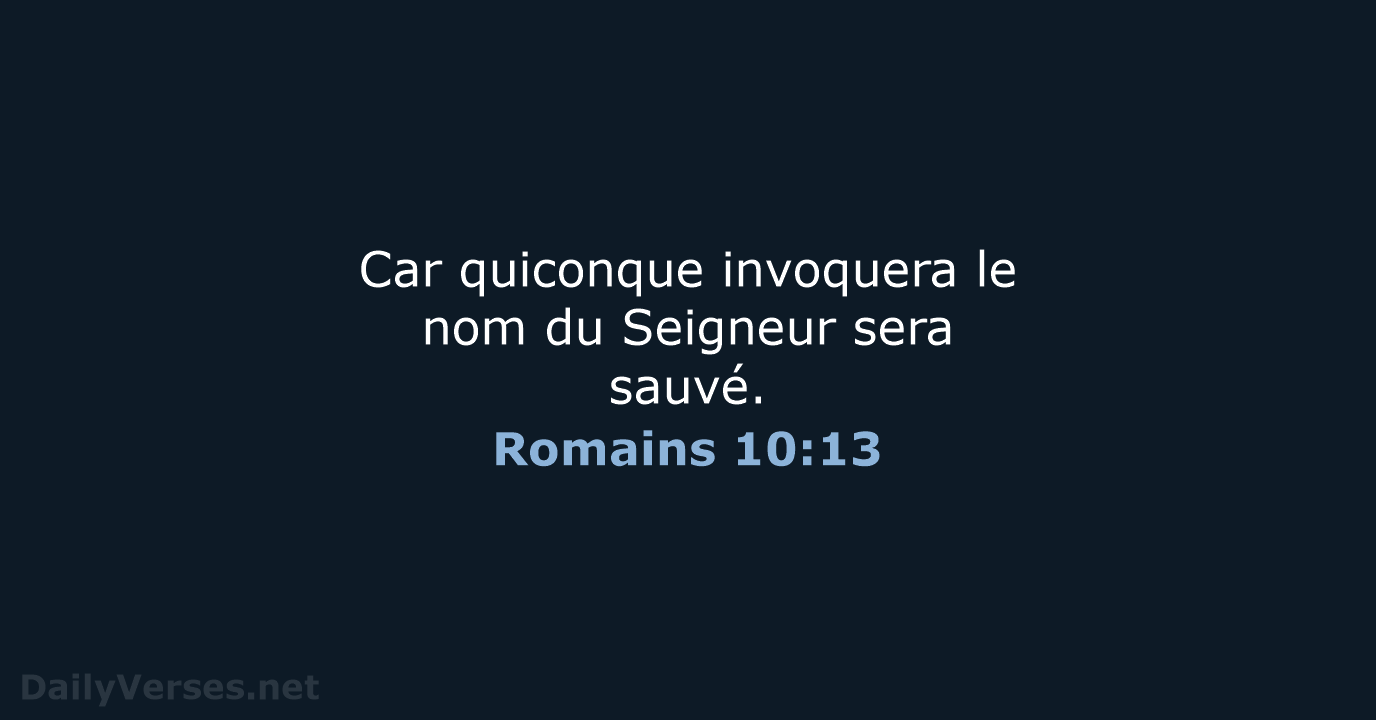 Romains 10:13 - NEG79