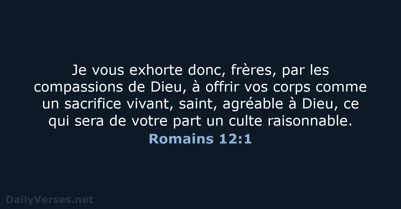 Romains 12:1 - NEG79