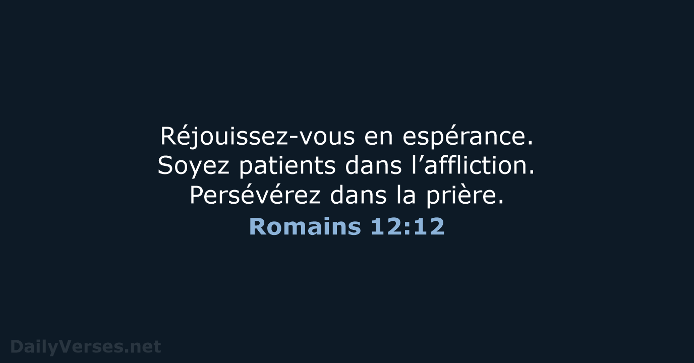 Romains 12:12 - NEG79