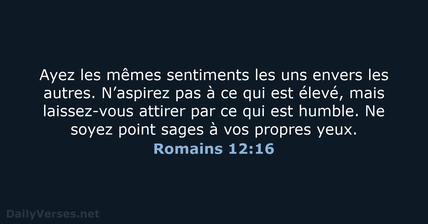 Romains 12:16 - NEG79