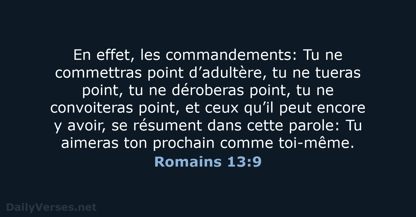Romains 13:9 - NEG79