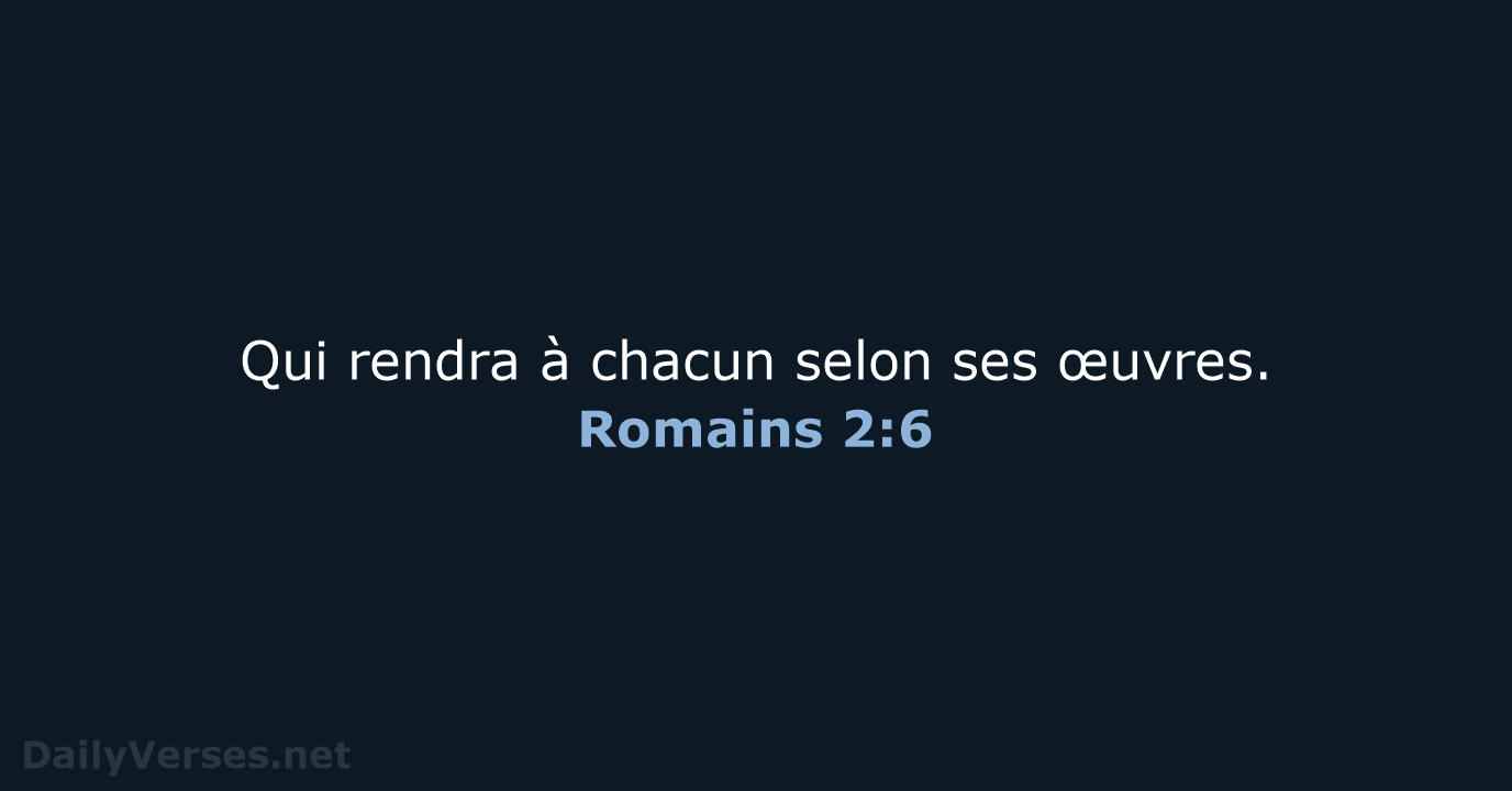 Romains 2:6 - NEG79