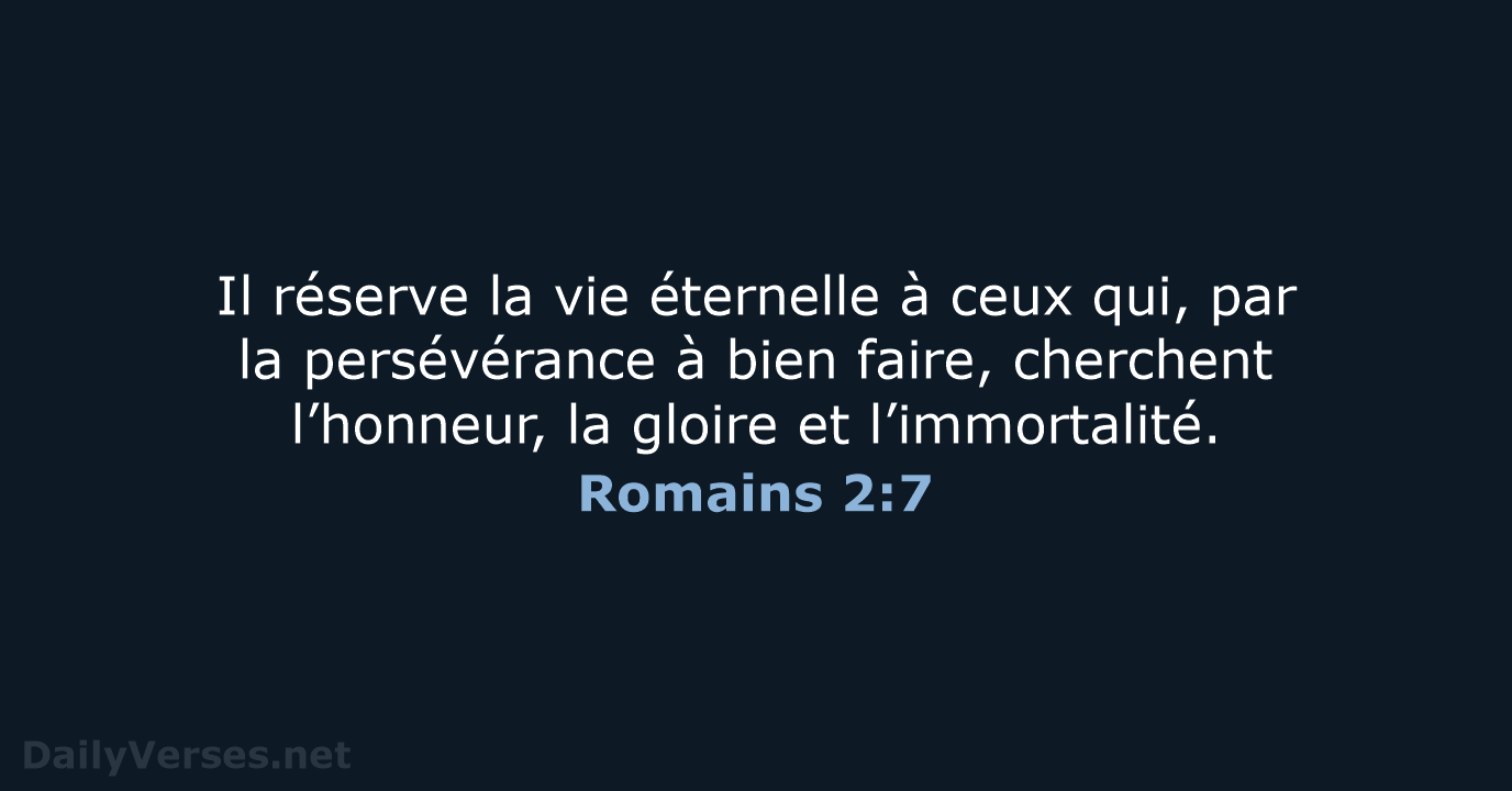 Romains 2:7 - NEG79
