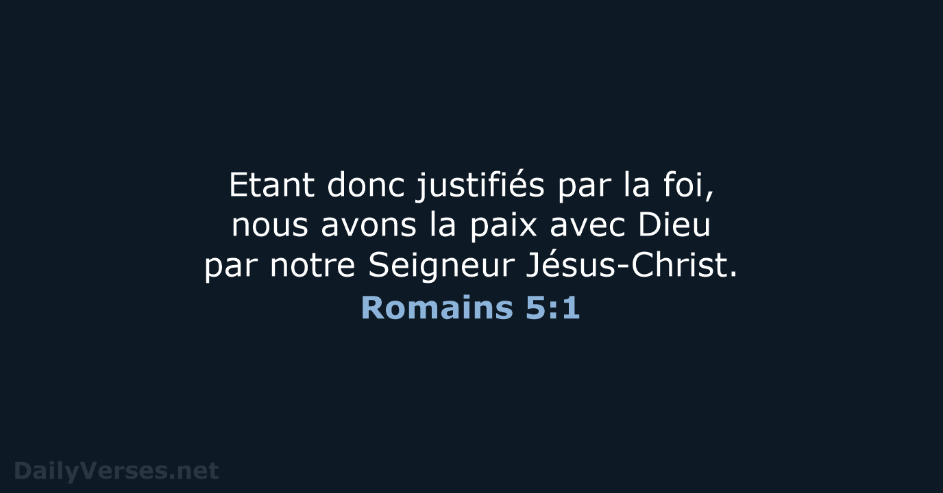 Romains 5:1 - NEG79