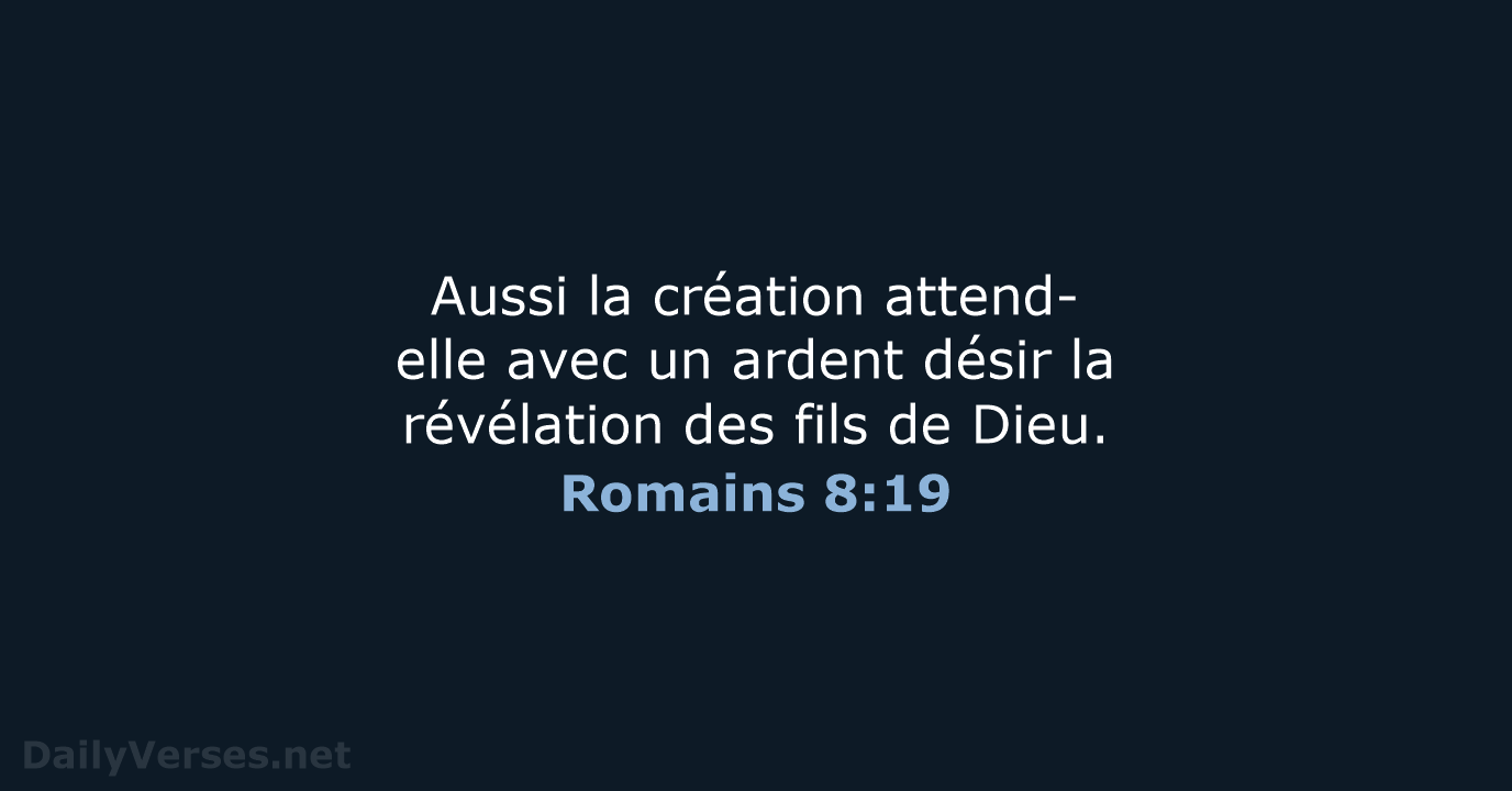 Romains 8:19 - NEG79
