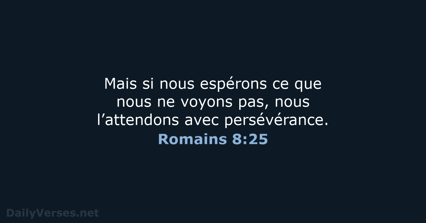 Romains 8:25 - NEG79