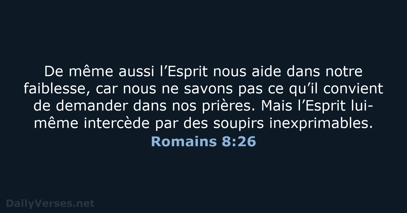Romains 8:26 - NEG79