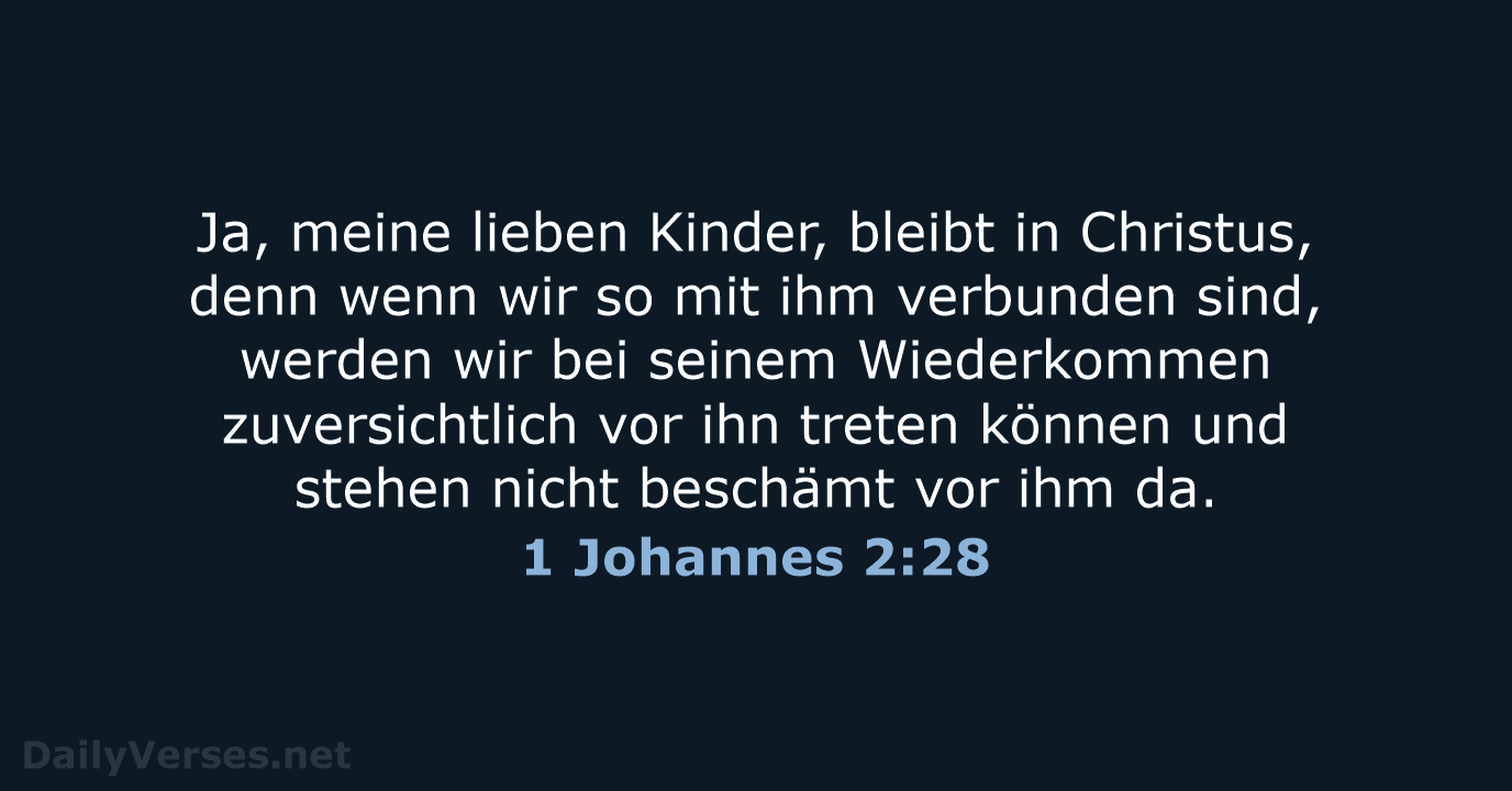 1 Johannes 2:28 - NeÜ