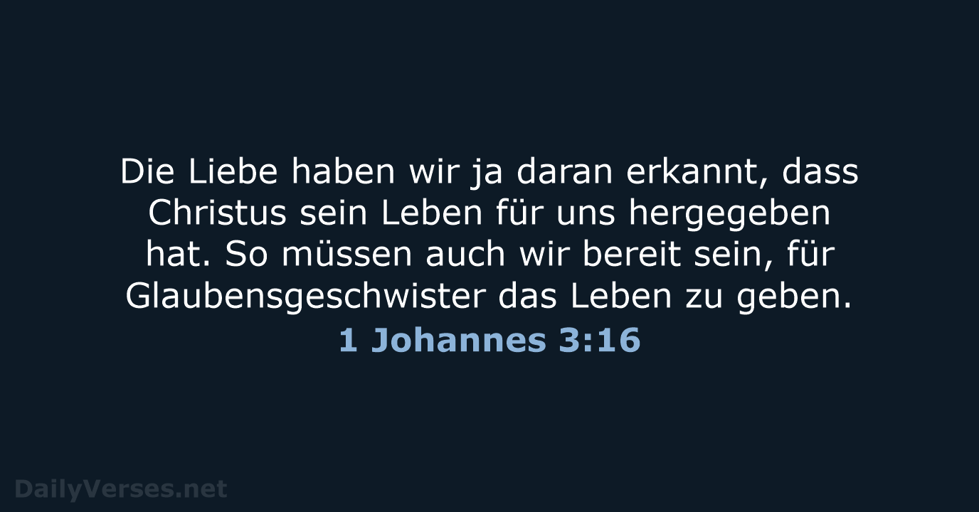1 Johannes 3:16 - NeÜ