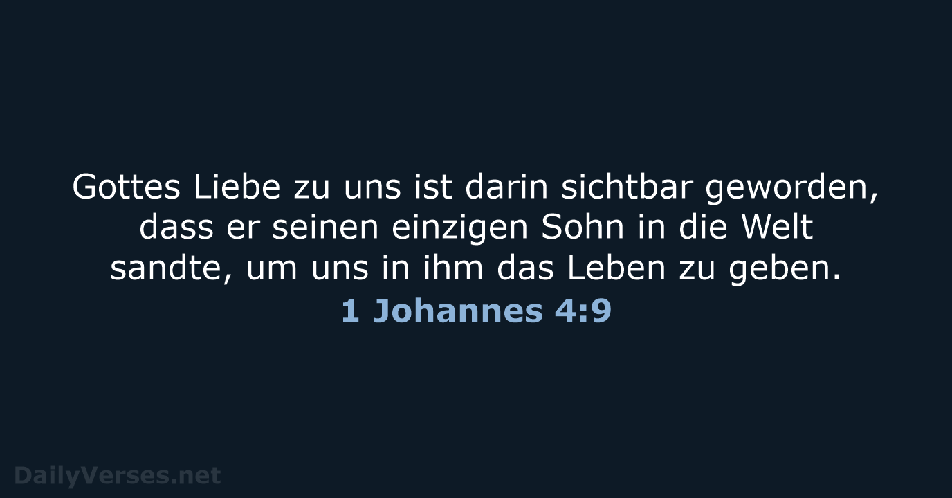 1 Johannes 4:9 - NeÜ