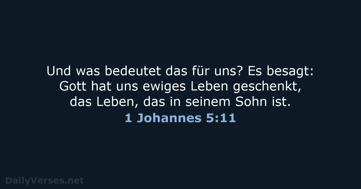 1 Johannes 5:11 - NeÜ