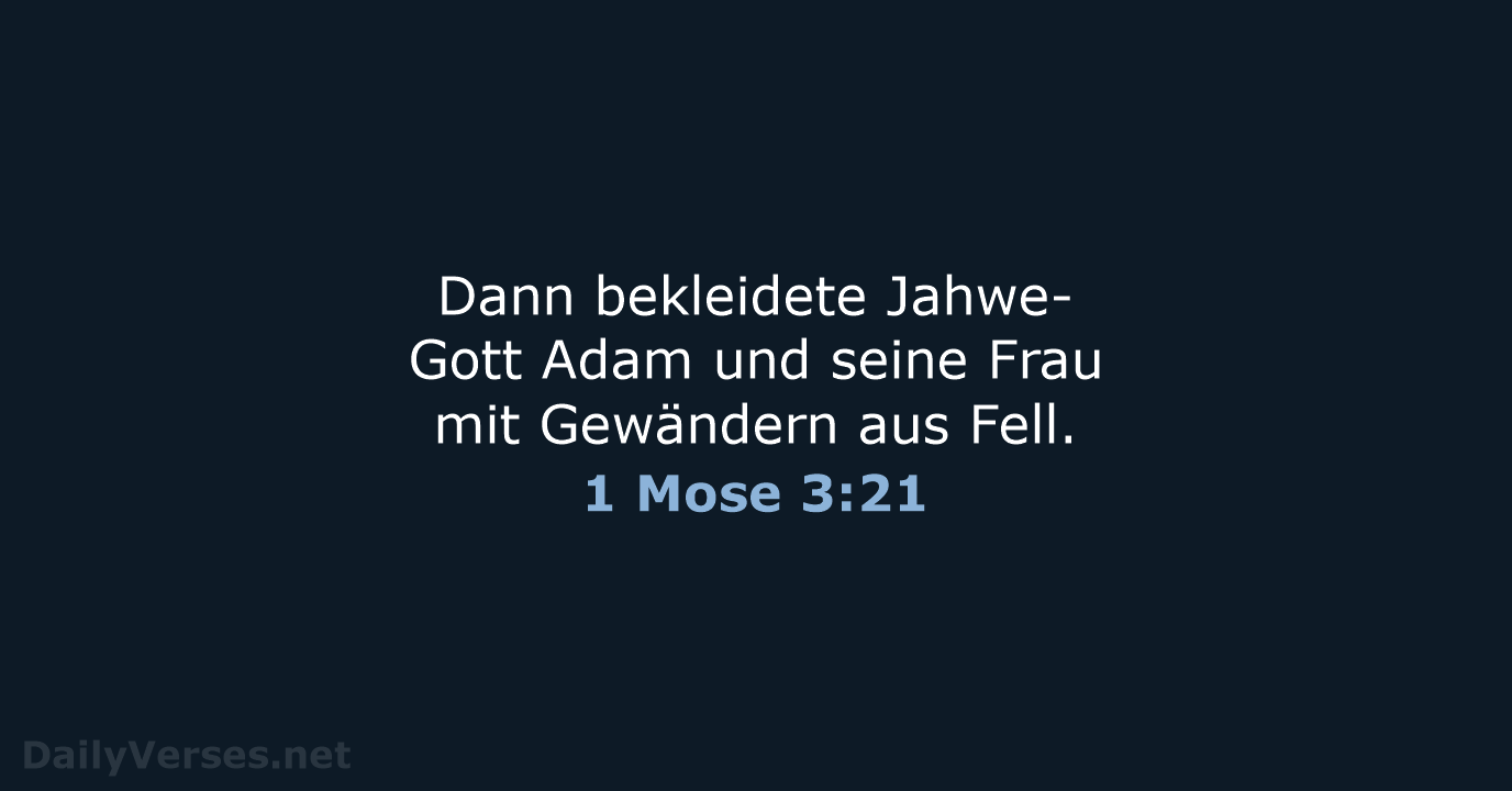 1 Mose 3:21 - NeÜ