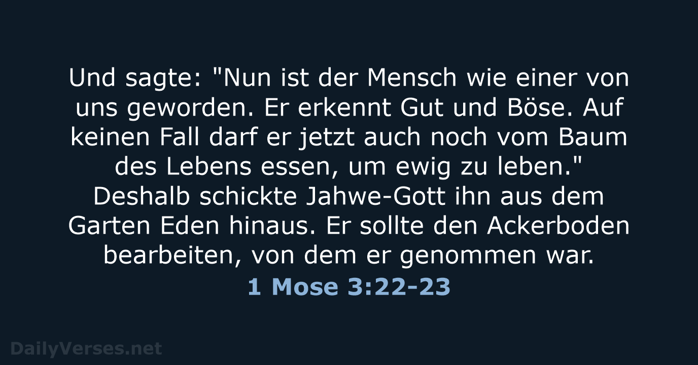 1 Mose 3:22-23 - NeÜ