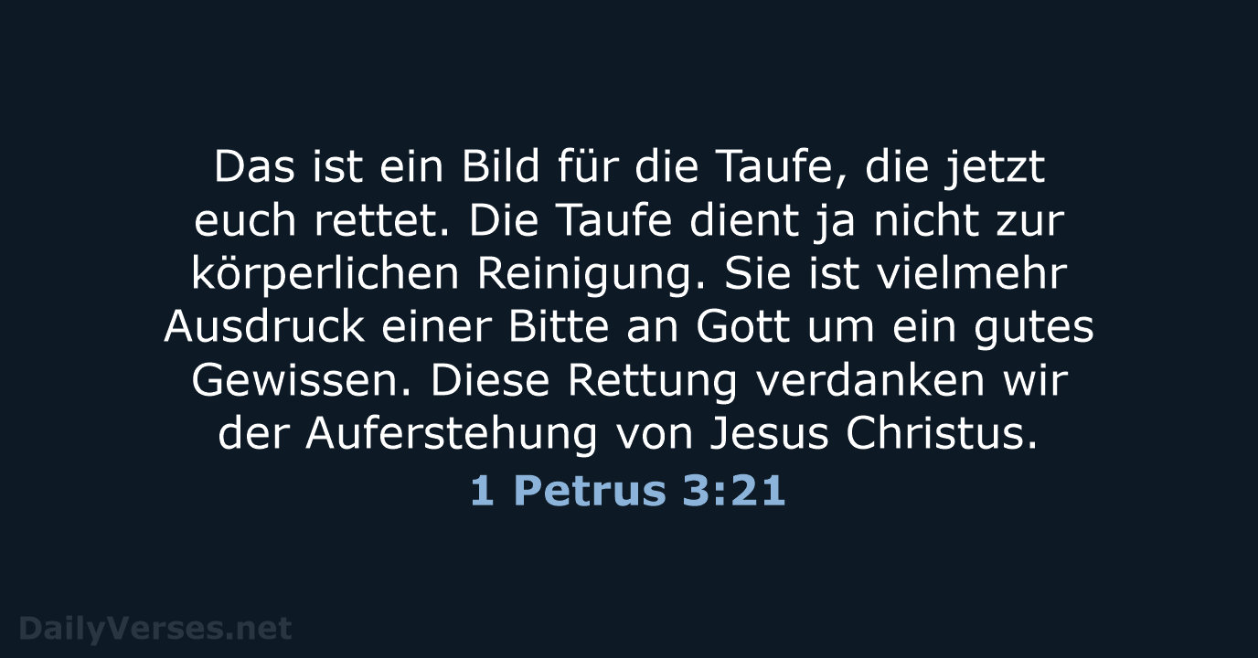 1 Petrus 3:21 - NeÜ