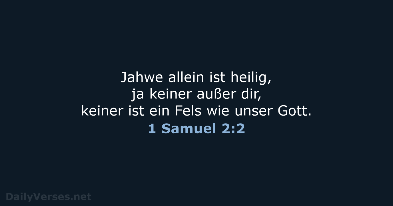 1 Samuel 2:2 - NeÜ