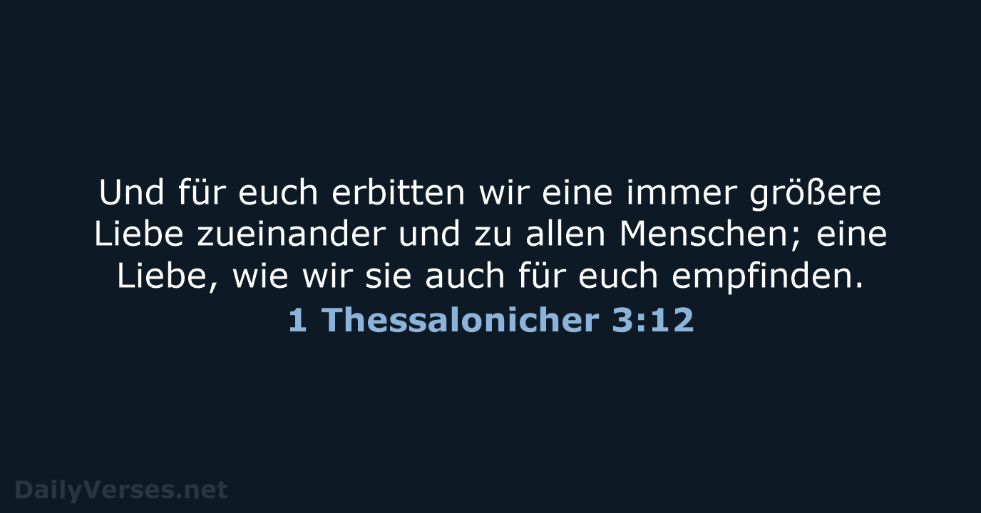 1 Thessalonicher 3:12 - NeÜ