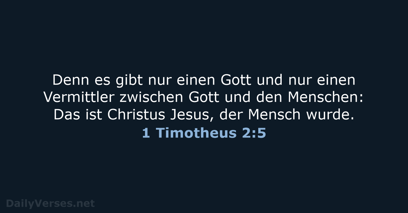 1 Timotheus 2:5 - NeÜ