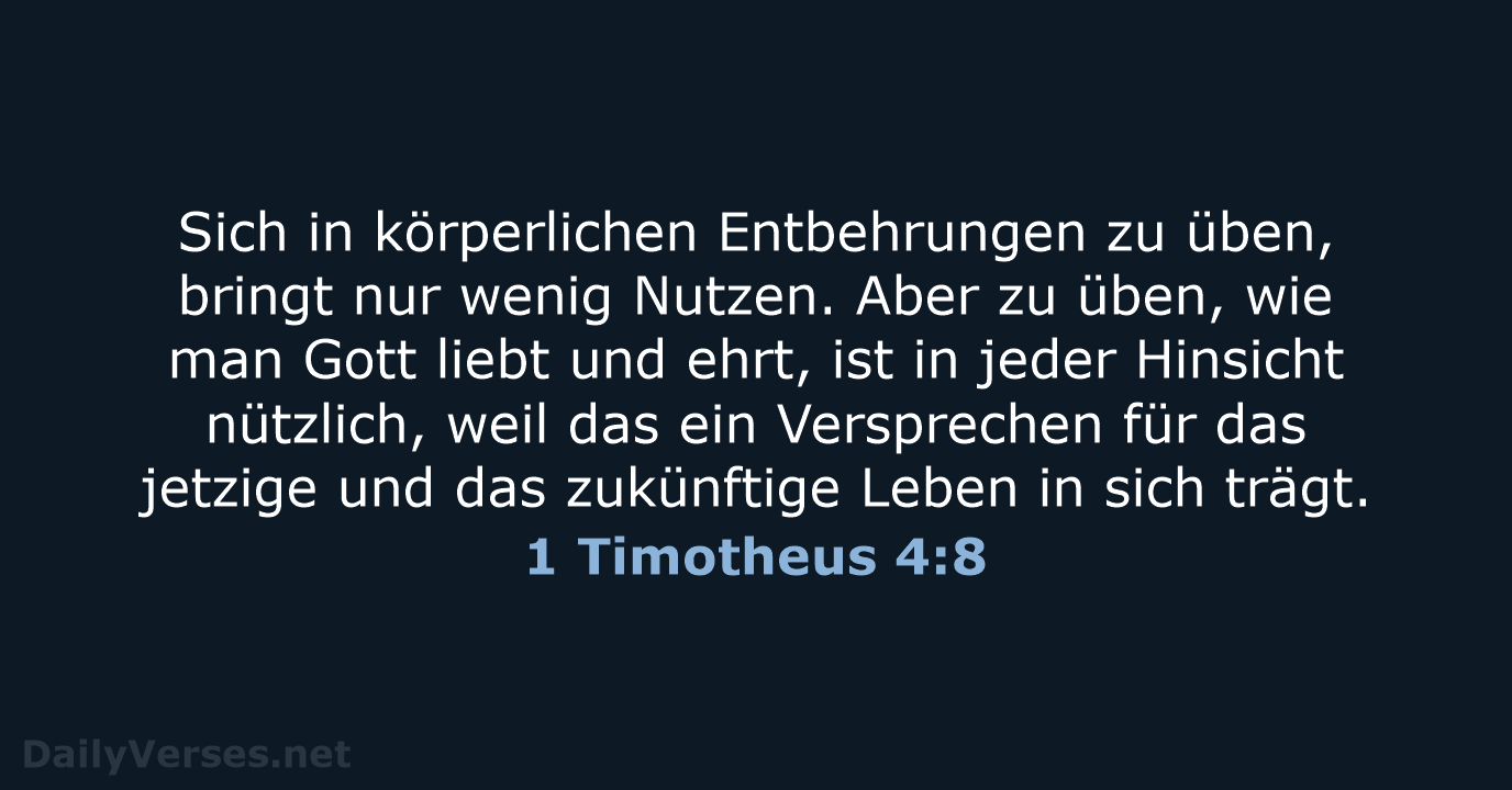 1 Timotheus 4:8 - NeÜ