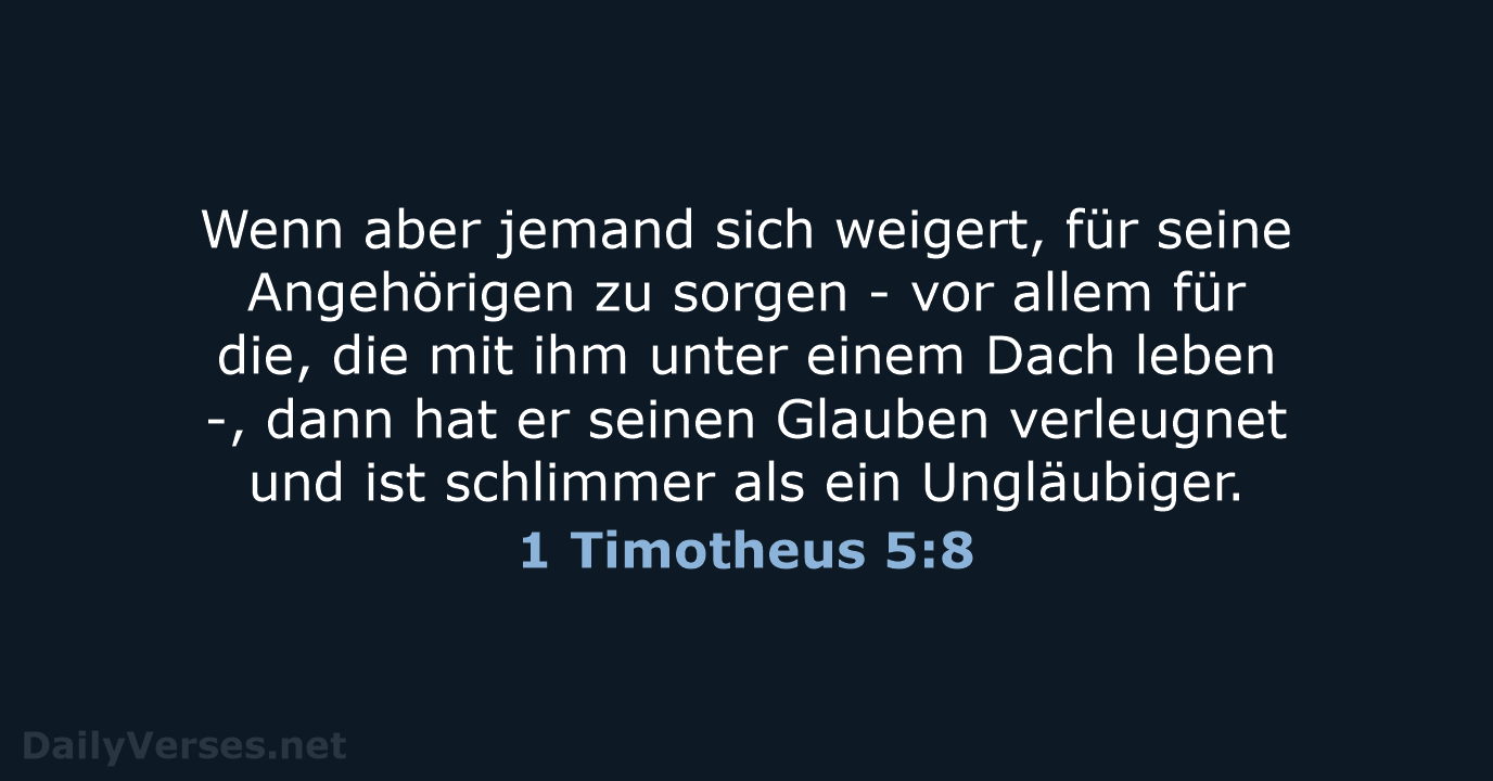 1 Timotheus 5:8 - NeÜ