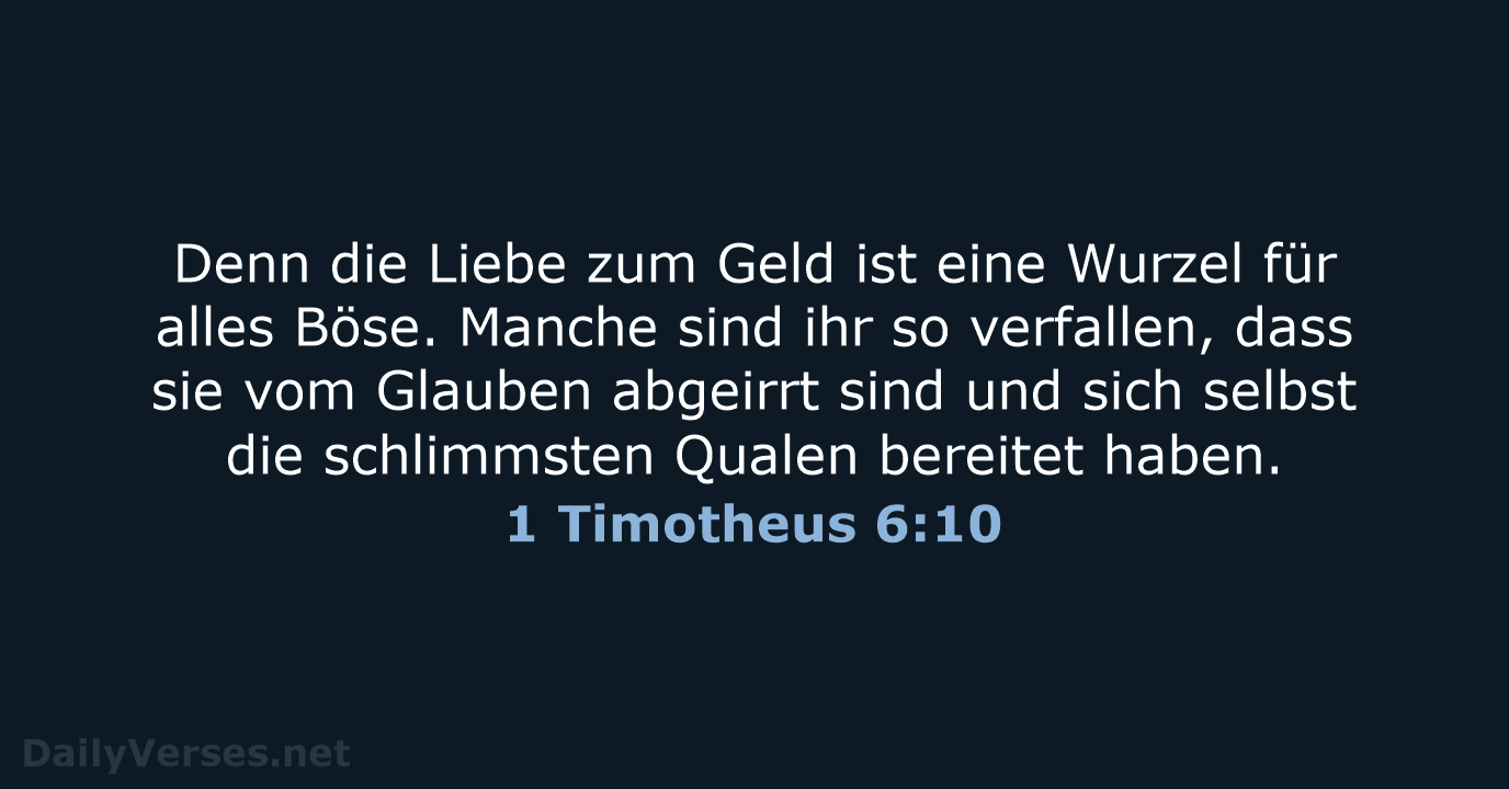 1 Timotheus 6:10 - NeÜ