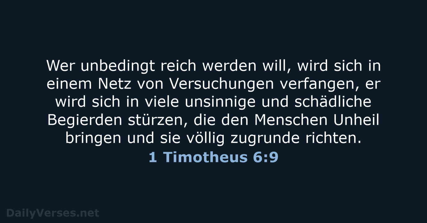 1 Timotheus 6:9 - NeÜ