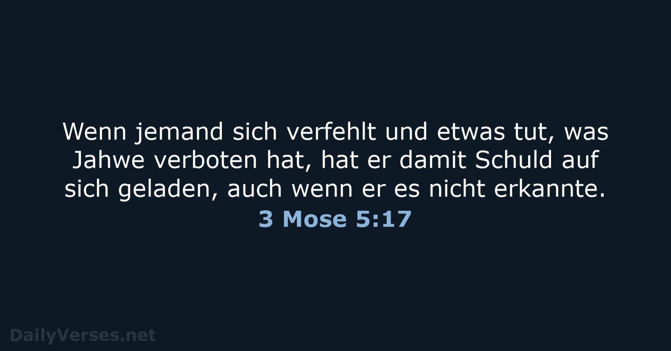 3 Mose 5:17 - NeÜ