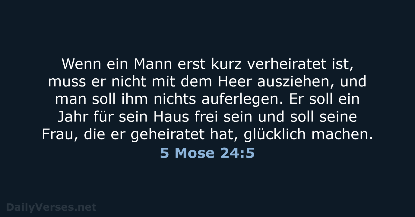 5 Mose 24:5 - NeÜ