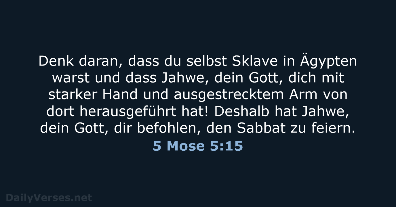 5 Mose 5:15 - NeÜ