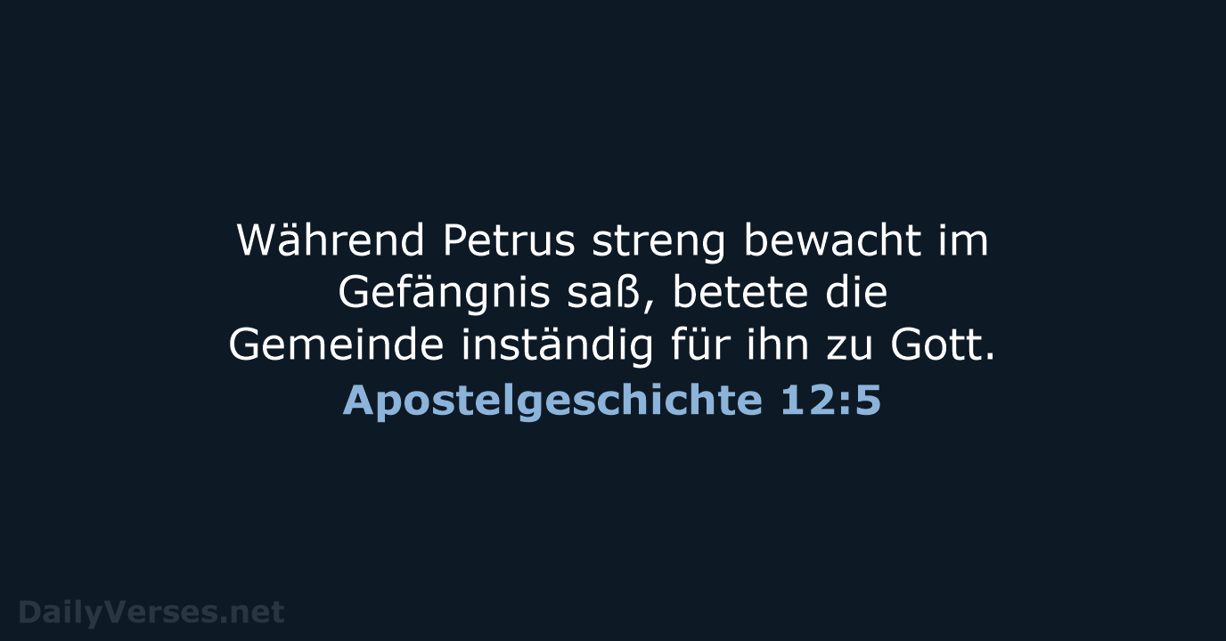 Apostelgeschichte 12:5 - NeÜ