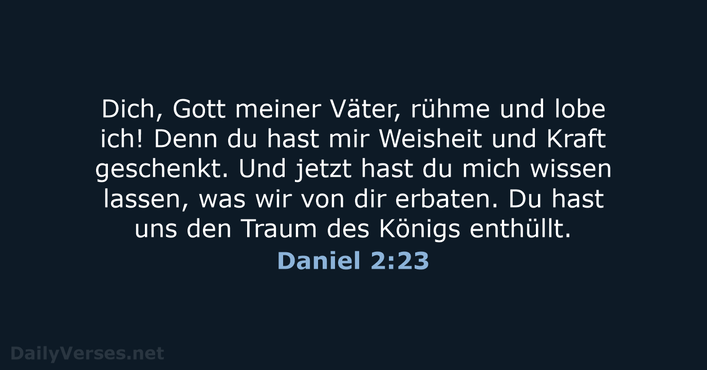 Daniel 2:23 - NeÜ